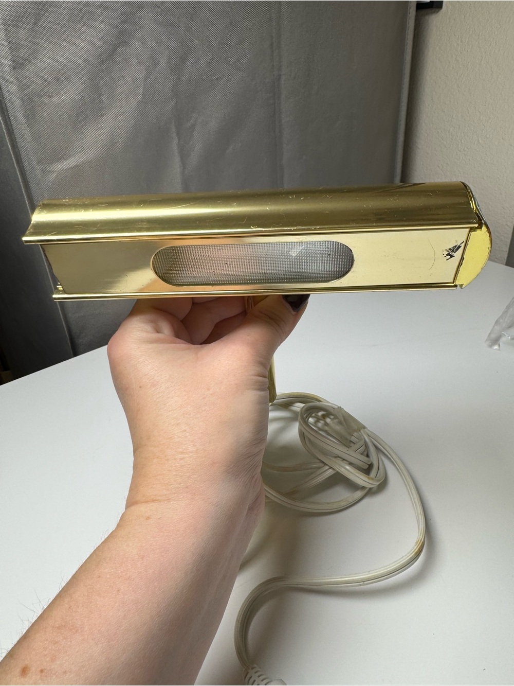 Brass Finish Desk Lamp - Gold Accent Home Accent - Picture 2 of 5